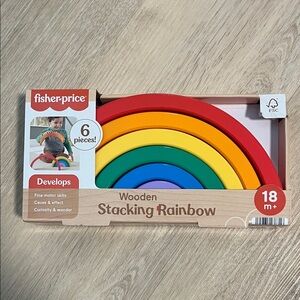 Fisher-Price Colorful Wooden Stacking Toy